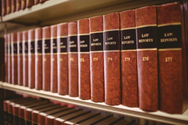 Close up of a lot of law reports in library-1